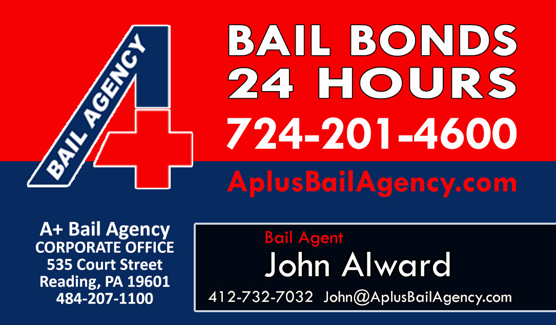 Pennsylvania Bail Agent John Alward Business Card